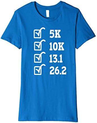 Womens Marathon Runner Shirt White Small Royal Blue