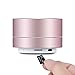 Bluetooth Speaker, NUBWO Mini Portable Outdoor/Sport/Car Aluminium Alloy Speakers - with Built-in Mic, AUX Line, TF Card, Enhanced Bass for iPhone iPad Android Phone and more (Rose Gold)