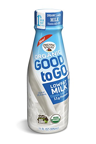 Organic Valley, Organic Single Serve 1% Lowfat Milk, 11 oz (Pack of 12)