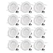 TORCHSTAR 12-Pack 5/6 Inch Dimmable LED Recessed Retrofit Downlight with Baffle Trim, Retrofit Recessed Lighting, 15W (120W Equiv.), CRI 90, UL Listed, 1100lm, 5000K Daylight
