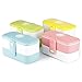 LookBack Leakproof Bento Lunch Box - Stainless Steel Silverware and 2 Layers Lunch Box, BPA Free, Blue
