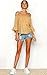 Angashion Women's Tops-Casual Floral Off Shoulder Flare Hlaf Sleeve Irregular Blouse T Shirts Yellow L