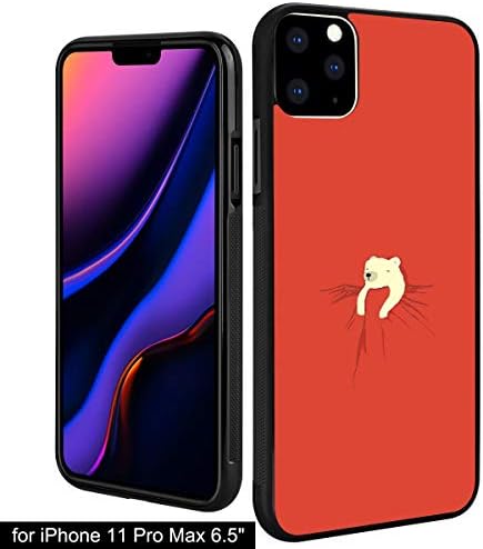iPhone 11 Pro Max Phone Case Bear Pattern Hard Shell Tire Soft Edge TPU+PC Black Material iPhone 11 Pro Max Case