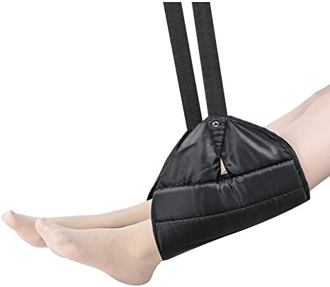 CP-nine Foot Rest, Portable Travel Footrest Flight Carry-on Foot Rest Office Feet Rest Foot Hammock(Black)