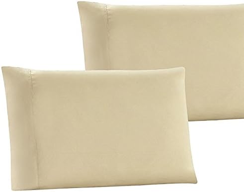 Luxury Comfort 2800 Series Set of 2 Pillow Case Microfiber Wrinkle,Fade Resistant Egyptian Cotton Quality Ultra Soft Queen Taupe