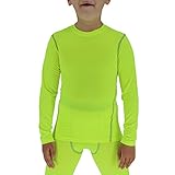 Minghe Boy’s Skin Base Layer Tops Solid Crew Neck T-Shirt-Moisture Wicking