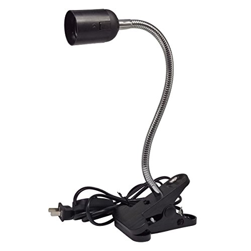 superdream Aquarium Lights Fixtures for Reptiles Amphibians Infrared Heat Emitter Brooder Coop Pet Infrared Lamp Bulb (Black)