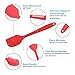 Silicone Spatula 3-piece Set, Ergonomic Handle High Heat-Resistant Spatulas, Non-stick Rubber Spatulas with Stainless Steel Core, Red