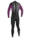 O'Neill Wetsuits Kids' O'Neill Youth Reactor 3/2mm Back Zip Full Wetsuit, Black/Pink/Graphite, 6