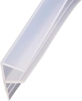 Mintice Bath Door Seal Strip Curved F Shape 6mm 78" Glass Bottom Weather Seal view 2