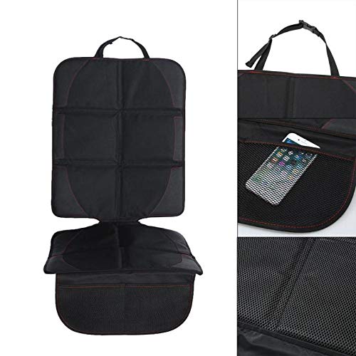 Car Seat Protector, Large Auto Car Seat Protectors for Child Baby Safety Seat,Thick Padding Carseat Kick Mat with Organizer Pockets,Vehicle Dog Cover Pad for SUV Sedan Leather Seats