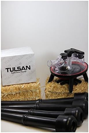 Milking Claw ( 1 PC) Rubber Liners (4 PCS) for Portable Milking Machines (COW) By Tulsan