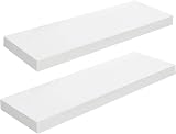 HOOBRO Floating Shelves Set of 2 White Wall Shelves 60 cm EWT60BJ01
