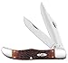 Case WR XX Pocket Knife Chestnut Bone Large Folding Hunter (Cv) W/Sheath Item #7013 - (6265 Cv) - Length Closed: 5 1/4 Inches