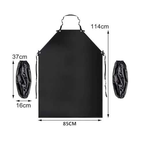 High Strength Adjustable Waterproof Apron Industrial Work PVC Rubber Oil Resistant for Factory, Slaughterhouse and Butcher - Men and Women