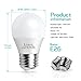 Ambimall A15 Bulb LED 60Watts Equivalent, G45 7Watt Appliance Light Bulb, Warm White 2700K 700 Lumens, LED Refrigerator Light Bulb with E26 Medium Base Non-Dimmable, Perfect for Ceiling Fan(6 Pack)