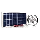 Amtrak Solar Powerful 40-Watt Galvanized Steel New Upgraded 14 inch Solar Attic Fan Quietly Cools and Ventilates Your House, Garage or RV and Protects Against Moisture Build-up.