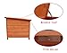 HiCaptain Waterproof Solid Cedar Pet House Deluxe Dog Kennel Universal Fits for Small Medium Large Animals (L:45 x 30.5 x 31.5 Inch, Brown)