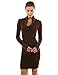 PattyBoutik Women's Cowl Neck Long Sleeve Knit Dress
