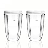 QueenTrade 2pcs 24OZ Replacement Tall Cup For Nutri bullet 600w 900w Blender Mixer Replacement Parts