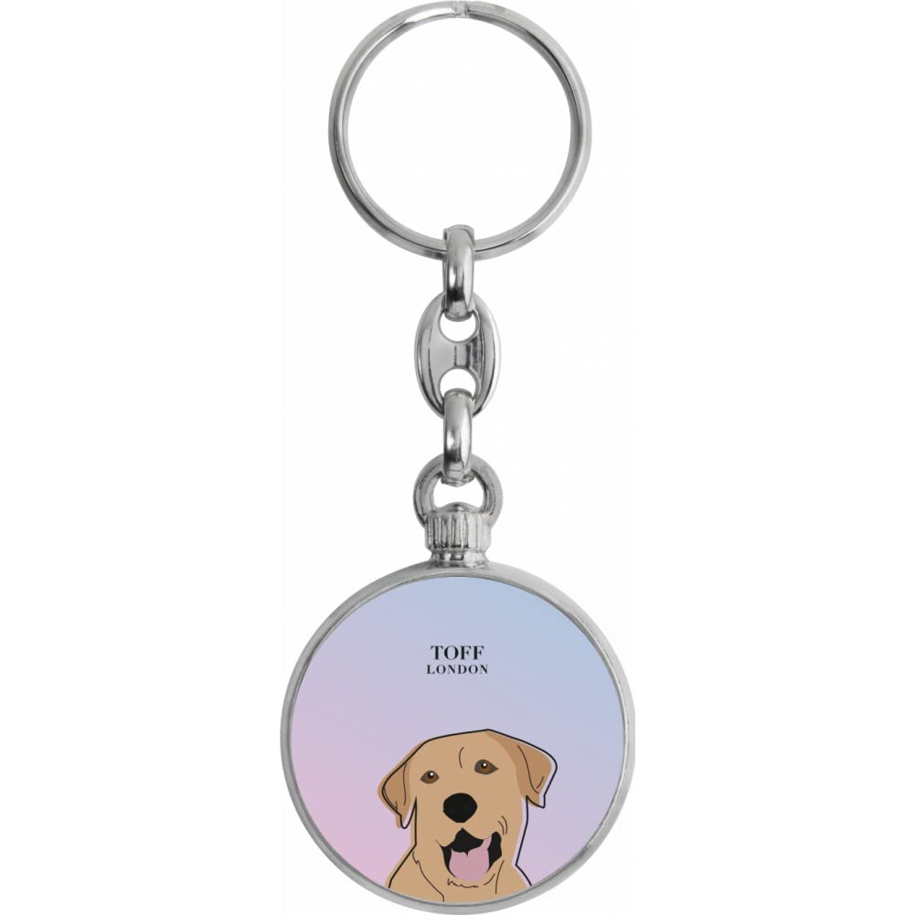 Toff London Beige Labrador Retriever Dog Head Keyring