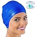 Premium Silicone Swim Cap for Long Hair + Nose Clip
