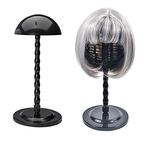 image for wfqyang 2 Pack Wig Hair Head Mushroom Top New Plastic Folding Stable D