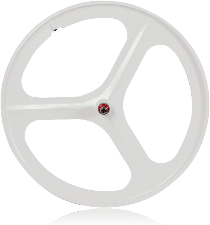 CNCEST 700c Tri-Spoke Single Speed Fixie Bicycle Wheel Fixed Gear Bike White Rear Wheel
