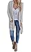 Wollsolo Women's Open Front Long Thick Knit Hoodie Two Pockets Cardigan Sweaters