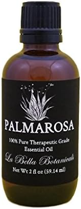 Palmarosa Essential Oil, 59.14 ml, 2 oz Bottle, cymbopogon martini var motia, Pure Therapeutic Grade Oil, Soap Scent, Bath Bomb Fragrance - La Bella Botanicals
