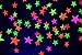 Midnight Glo Black Light Party Supply 78ft Neon Star Garland Hanging Decorations for Birthday, Wedding Decorations Black Light Reactive UV Glow (6 Pack)