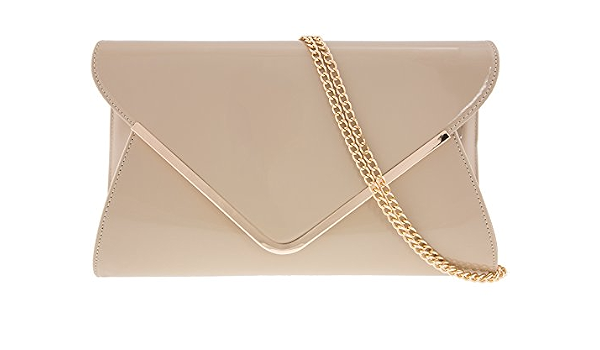 NEW de charol bolso de mano NUDE diseño de sobre : Amazon.es: Zapatos y  complementos