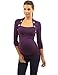 PattyBoutik Mama Button Embellished Ruched Maternity Top (Dark Purple S)