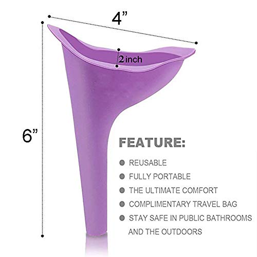 G.S Yozoh Portable Outdoor Women Reusable Camping Travel Urinal Female Toilet Urine Device, Pack of 3