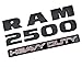 2Pc Dodge Ram 2500 Heavy Duty & 2Pc Cummins Turbo Emblems Nameplate, 3D ABS Stickers Decals Auto Badge Replacement for Dodge Ram 2500