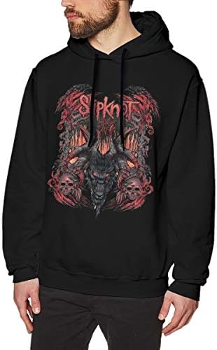 Younter Slipknot Men's Classic Hooded Sweatshirt with Drawstring Black