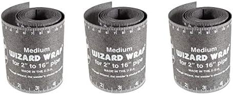 Flange Wizard 496-WW-17 WW-17 Wizard Wraps, 3 7/8" x 60", Heat Resistant, Medium (3-(Pack))