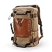 Ibagbar Canvas Backpack Travel Bag Hiking Bag Camping Bag Rucksack Khaki