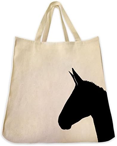 Dog Cat and Pet Tote Bags - Over 250 Different Breeds and Animal Designs to Choose From - Extra Large Reusable Canvas Over the Shoulder Handbags (Mule Silhouette)