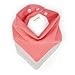 Cooper & Belle Baby Bandana Bibs 100% Cotton Muslin Baby Bibs for Boys and Girls, Reversible and Absorbent Drool Bibs, 4-Pack, Blush
