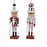 Kurt Adler 1 Set 2 Assorted 6 Inch Hollywood Nutcracker With Snowmen Ornaments