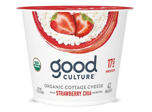 Good Culture, Organic Cottage Cheese, Classic, Pineapple, Strawberry, Blueberry 5.3 oz (8 Pack)