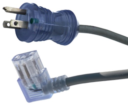 Conntek 25567 15-Amp 125-Volt Hospital Grade/Green Dotcord 20-Foot SJT 14/3 105C NEMA 5-15P to IEC 320-C13 Right Angle