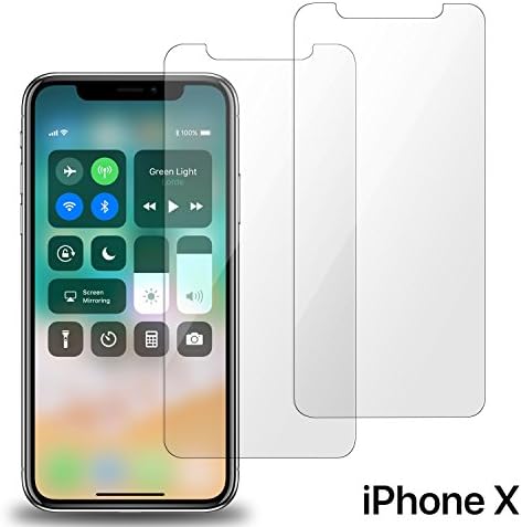 [2 Pack] iPhone X /10 - Japanese 0.3mm 2.5D 9H Tempered Glass screen protector - Case friendly - Anti-Scratch - Bubble Free (2 x Transparent)