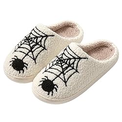 LNERIP Women's Men's SpiderWeb Slippers Memory Foam
