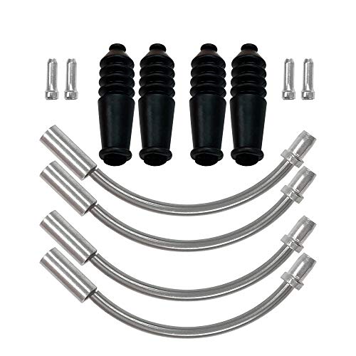 RealiNice V Brake Noodle Cable Guide Pipe with Boot Set (2 Pairs