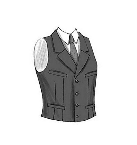 BUTTERICK PATTERNS B6339 Single or Double-Breasted Vests, XM (Small-Medium-Large)