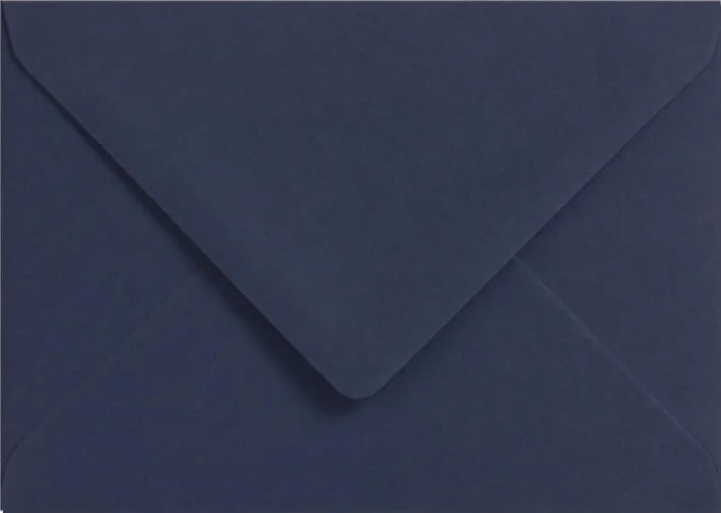 133mm x 184mm envelopes for Greeting Cards Wedding Invitation Crafts Coloured Envelopes - Pack of 12 Envelopes (Navy Blue)