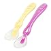 Silicone Baby Spoons, BPA-Free Silicone Baby Spoon Set - 4 Soft Tip Silicone Baby Spoons Set - 2 Bonus Travel Cases & Food Smasher - Great For Self Feeding & Baby Feeding (4 Set, Multicolor)