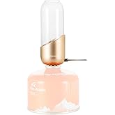 Fire-Maple Orange Camping Lantern Glass, Steel & Aluminum | Propane or Isobutane Fuel Canister Beautiful Lights | NO Mantles Needed | Propane Lanterns for Camping, Emergency Essential